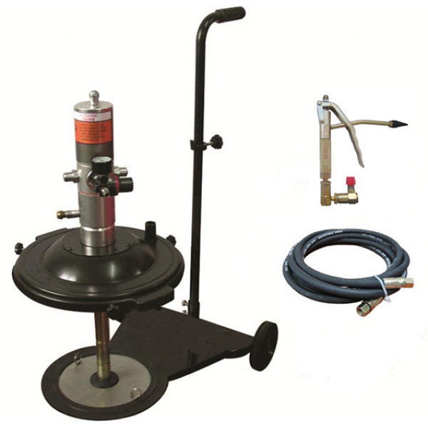 Grease pump pneumatic for grease with wheels