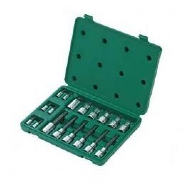 TORX head and bit set 1/4 "+ 1/2" 18 PCS.