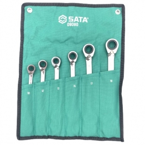 Combination wrench set with reverse ratchet 6pcs. | Baltic Diag