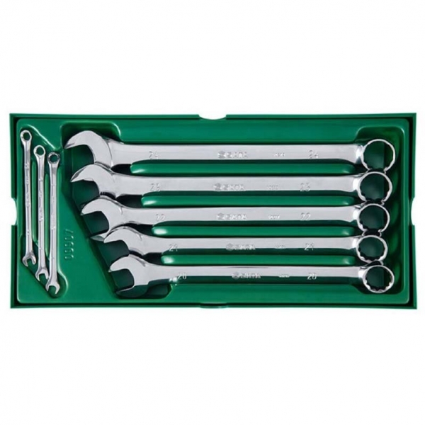 Tray with combination wrench set 8 pcs.