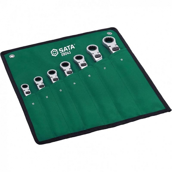 Set of keys locked with flexible ratchet 7pcs. | Baltic Diag