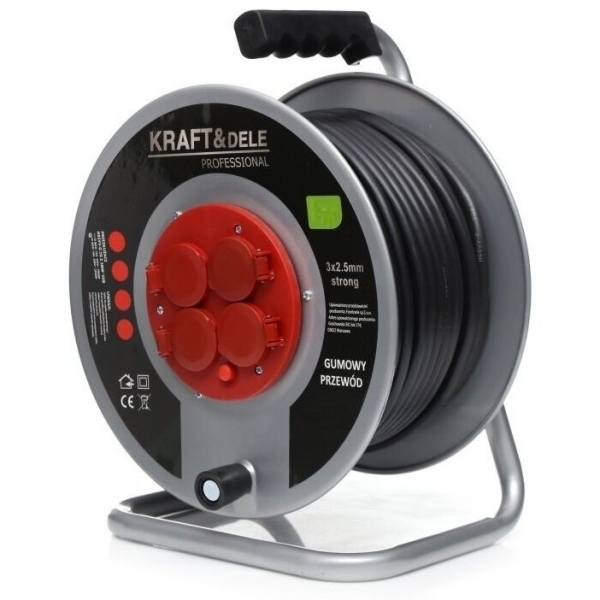 Extension cord with reel 30m 3g2.5mm