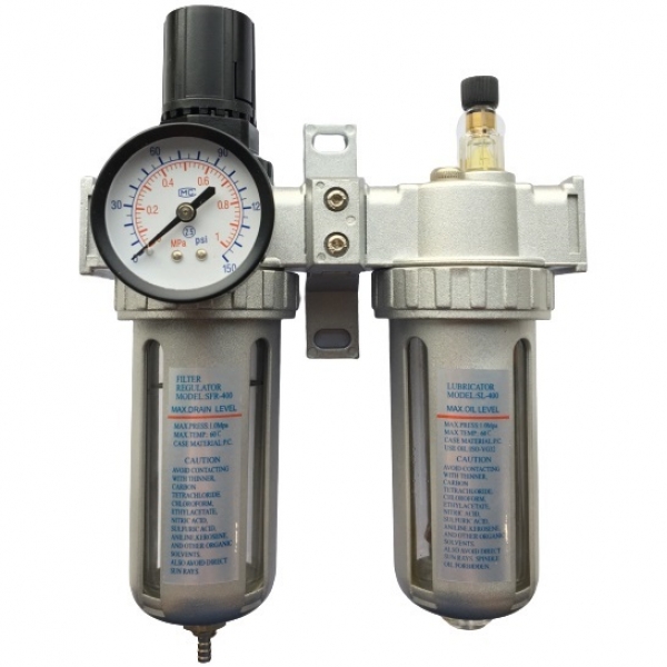 Air flow regulator 1/2 with filter and lubricant Air flow regulator 1/2 with filter and lubricant