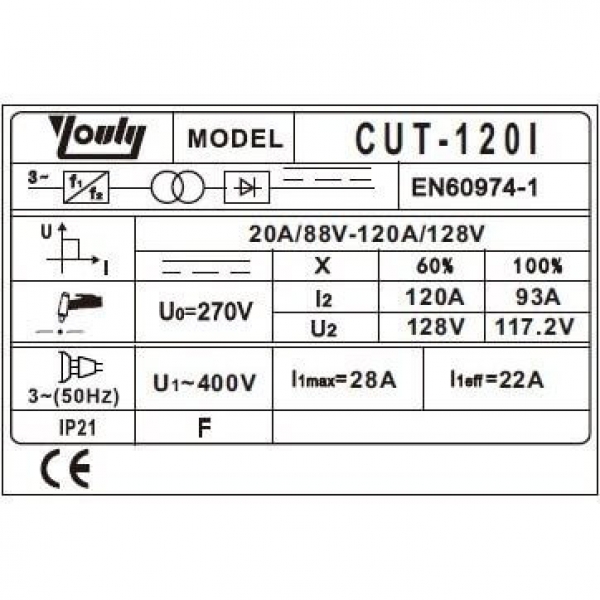 Plazmas griezējs (IGBT), 120 A, 40 mm | Baltic Diag