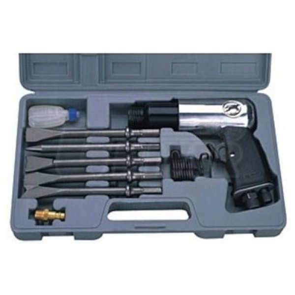 Pneumatic hammer and chisel set 9 pcs.
