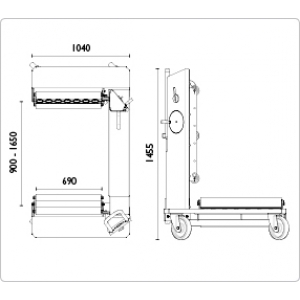 Truck Wheel Dolly AC Hydraulic WT1500N | Baltic Diag Truck Wheel Dolly AC Hydraulic WT1500N | Baltic Diag