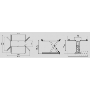 Mid-rise scissor lift for body painting work PrepLift | Baltic Diag Mid-rise scissor lift for body painting work PrepLift | Baltic Diag