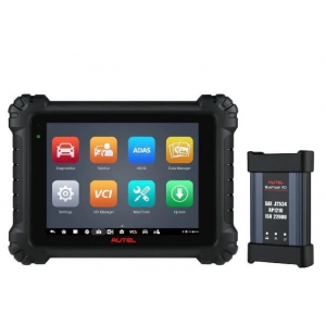 Wheel alignment stand Autel IA900WA with MaxiSys 909 diagnostic equipment and tire grippers | Baltic Diag