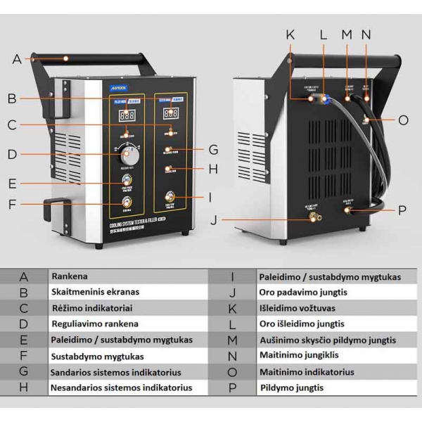 Cooling system inspection and filling device, Autool SC301 | Baltic Diag