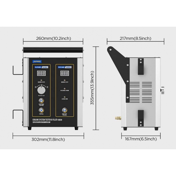 Cooling system inspection and filling device, Autool SC301 | Baltic Diag