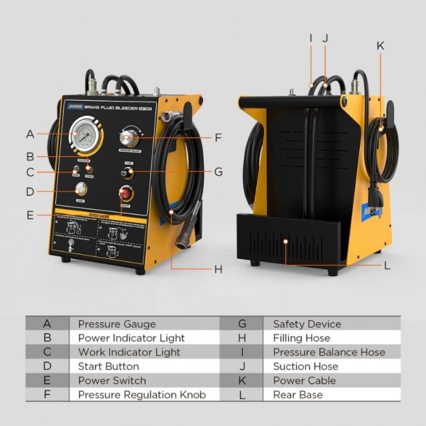 Brake fluid replacement device with pulsation function Autool AST603 | Baltic Diag