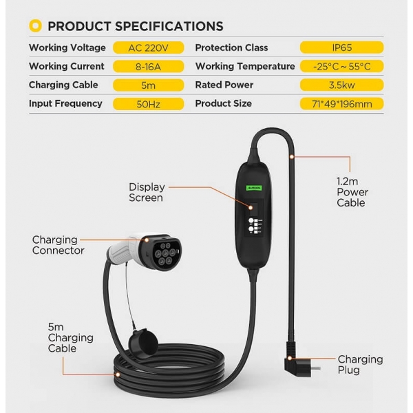 Electric Vehicle Charger AUTOOL C350 | Baltic Diag
