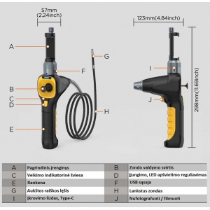 Endoscope Autool SVB303 controlled in four directions | Baltic Diag