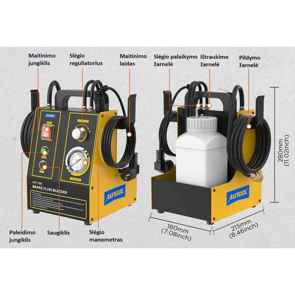 Brake system fluid replacement device Autool AST605 | Baltic Diag