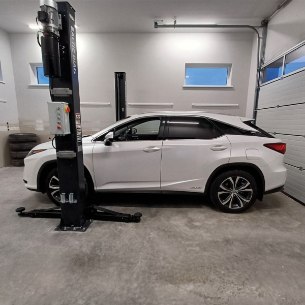 Double post lifter with electromagnetic safety locking, 3 + 3-steps arms 4t BD-4000EL33 | Baltic Diag