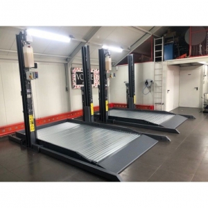 Two-post parking lift for underfloor heating | Baltic Diag