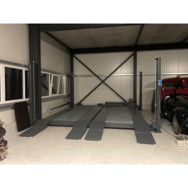 Four-post, four-car parking lift | Baltic Diag