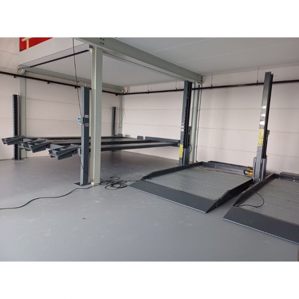 Four-post, four-car parking lift | Baltic Diag