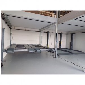 Four-post, four-car parking lift | Baltic Diag