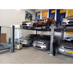 Four-post, four-car parking lift | Baltic Diag