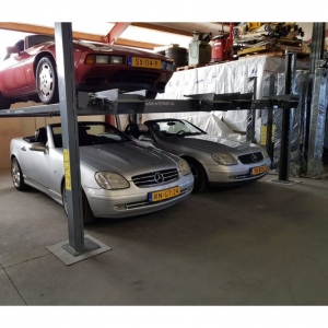 Four-post, four-car parking lift | Baltic Diag