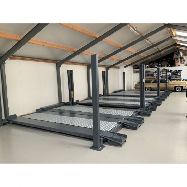 Four-post, four-car parking lift | Baltic Diag