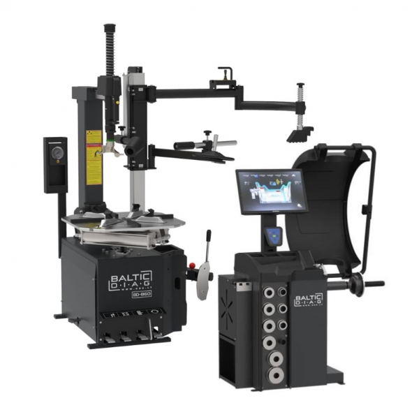 Automatic tire changer and wheel balancer set BD-860 + BD-215 + BD-680