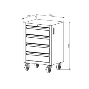 Professional workbench set with mobile cabinet for workshops, garages, and auto services, 13 pcs. | Baltic Diag Professional workbench set with mobile cabinet for workshops, garages, and auto services, 13 pcs. | Baltic Diag