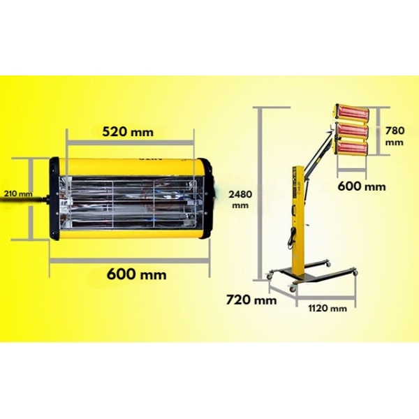 Мобильная инфракрасная сушилка БД-3АЛ | Baltic Diag