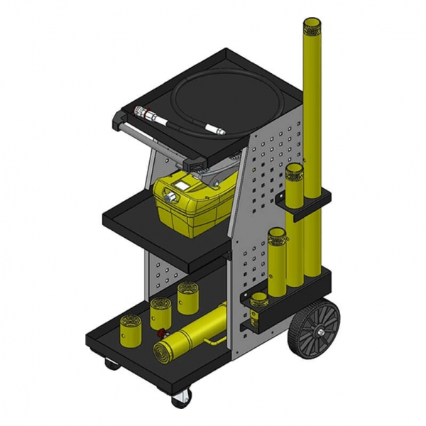 Hydraulic 20T lifting and pressing kit with trolley 