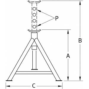 Axle stand, 12 tons CAX12S | Baltic Diag Axle stand, 12 tons CAX12S | Baltic Diag