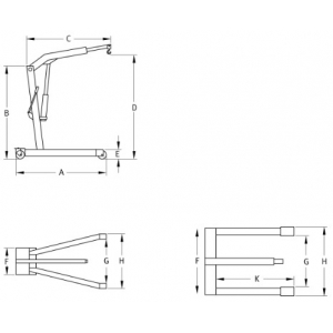 Гидравлический кран CC10, 1000 кг | Baltic Diag