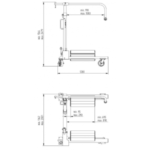 Тележка для перевозки колес грузовиков WD 1600 | Baltic Diag