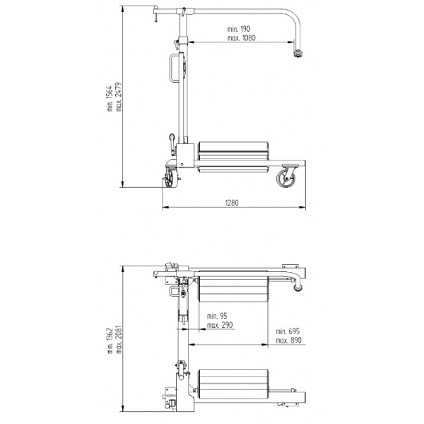 Тележка для перевозки колес грузовиков WD 1600 | Baltic Diag