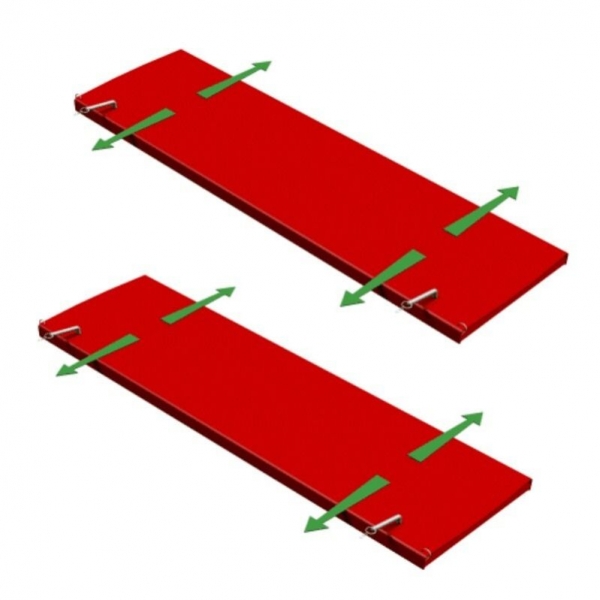 Rear slipping plates for wheel alignment work FASEP