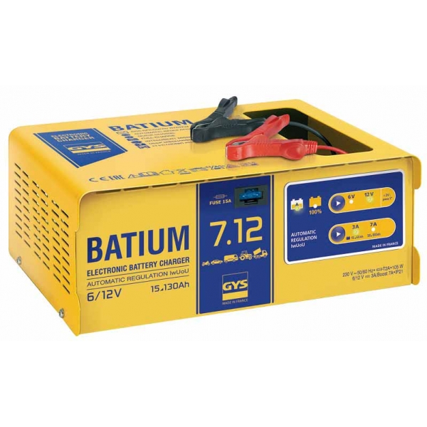 Battery charger with microprocessor GYS Batium 7-12