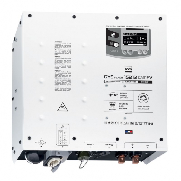 Three phase battery charger GYSFLASH 158.12 CNT FV