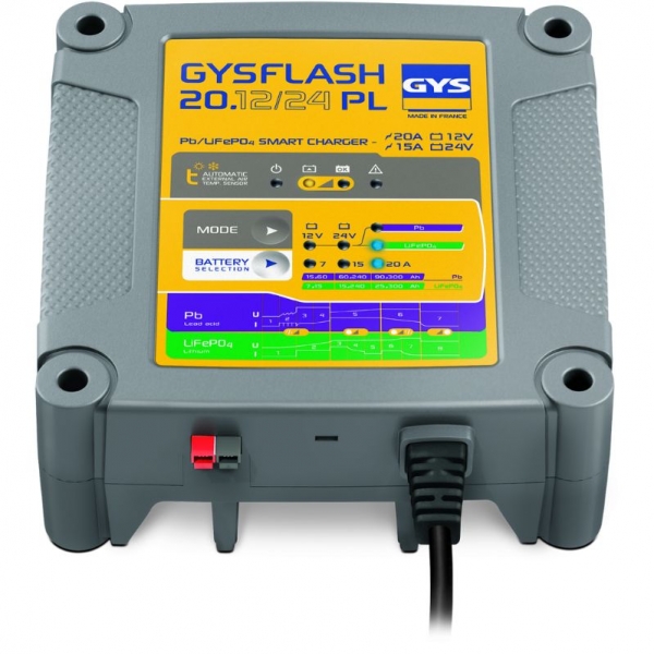 Зарядное и обслуживающее устройство для аккумуляторов GYSFLASH 20.12/24 PL | Baltic Diag