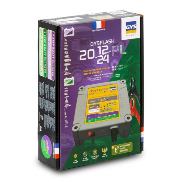 Зарядное и обслуживающее устройство для аккумуляторов GYSFLASH 20.12/24 PL | Baltic Diag