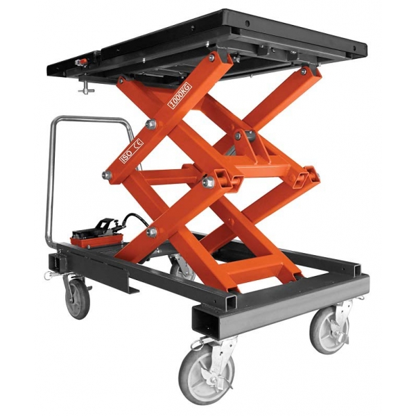 Mobile pneumatic-hydraulic lift for electric vehicle batteries 1000 kg Mobile pneumatic-hydraulic lift for electric vehicle batteries 1000 kg