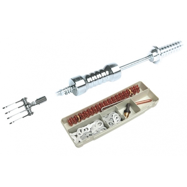 Reversible hammer with a set of interchangeable heads