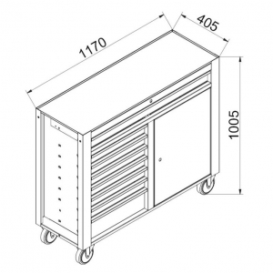Mobile tool trolley Gude MAX DL03 | Baltic Diag