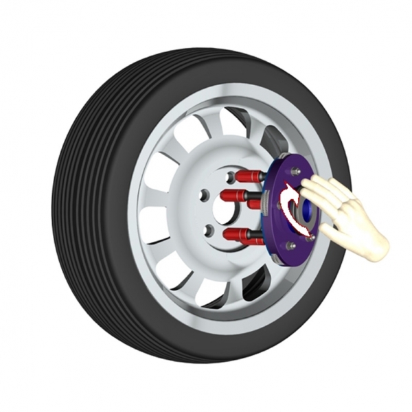Adjustable clamping plate for wheel centering QuickPlate V (4-pin) Haweka | Baltic Diag