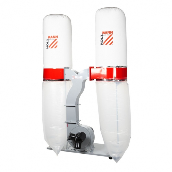 Dust collector with insert for workshops with 3 suction ports