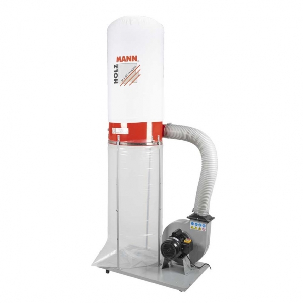 Dust collector for workshops with 2 suction ports