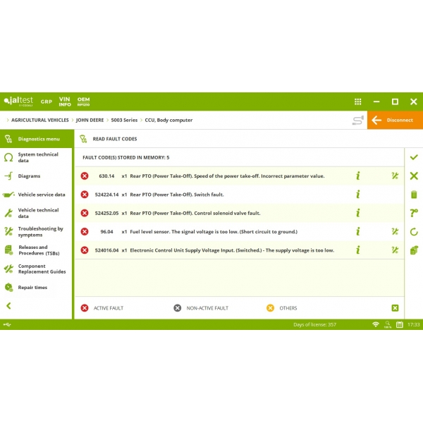 Universal agricultural machinery diagnostic tool Jaltest AGV Kit | Baltic Diag