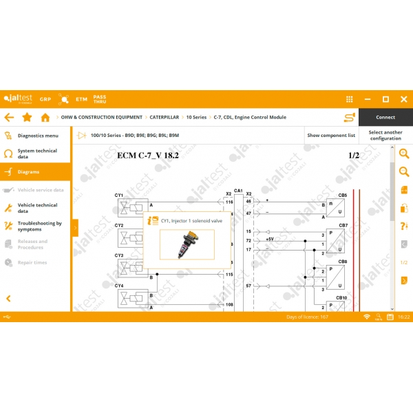 Universal diagnostic equipment for construction machinery Jaltest OHW Kit | Baltic Diag