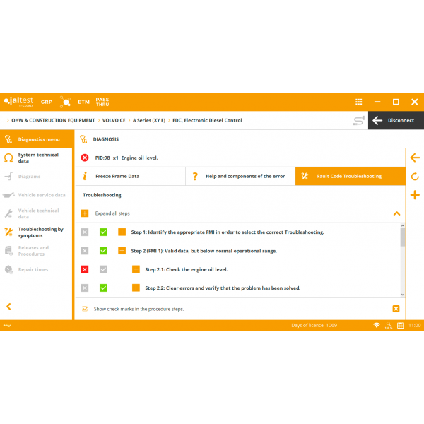 Universal diagnostic equipment for construction machinery Jaltest OHW Kit | Baltic Diag