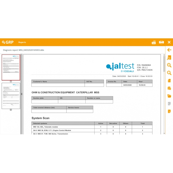 Universal diagnostic equipment for construction machinery Jaltest OHW Kit | Baltic Diag