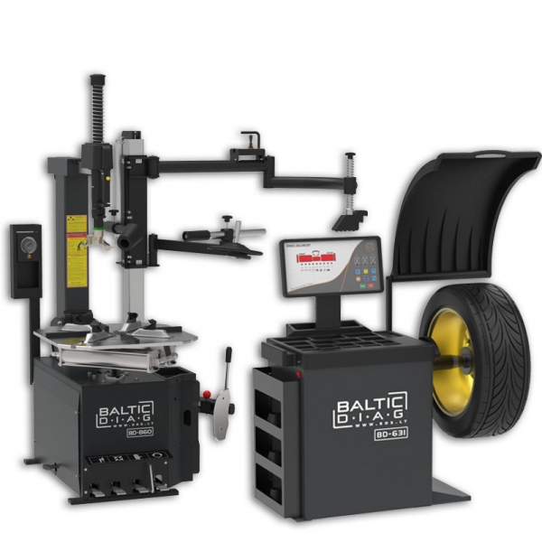 Set of tire changer and wheel balancing machines BD-860 + BD-631-1 Set of tire changer and wheel balancing machines BD-860 + BD-631-1